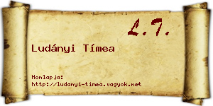Ludányi Tímea névjegykártya